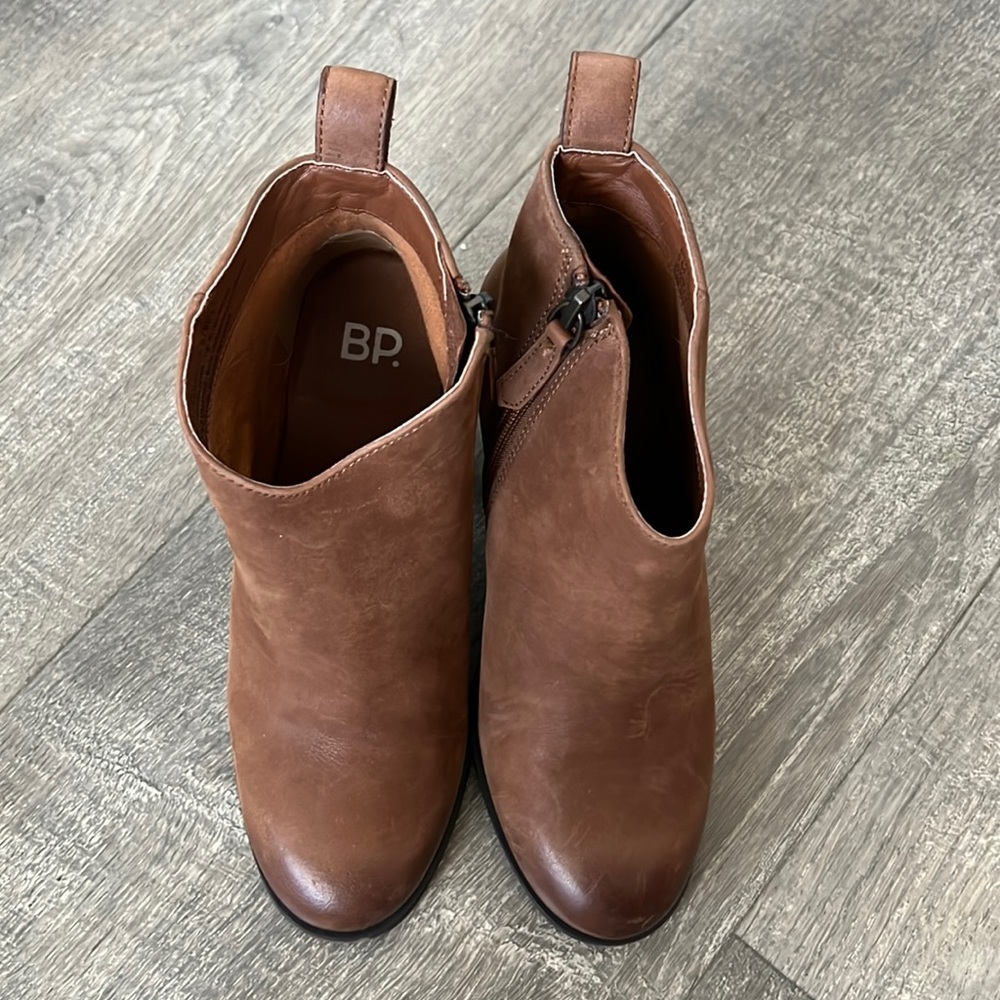 Lance Leather Block Heel Bootie